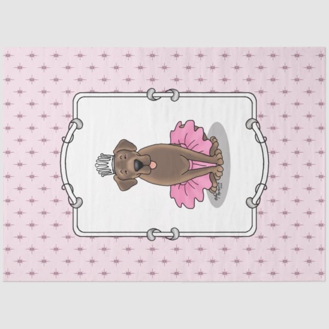 Ballet Princess Chocolate Labrador Labrador Retrie Seidenpapier (Vorderseite)