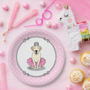 Ballet Princess Gelbe Labrador Labrador Retriever Pappteller