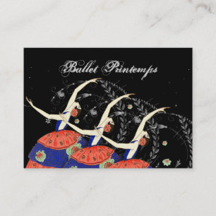 Ballet Printemps Ballerina Design Geschäft Visitenkarte