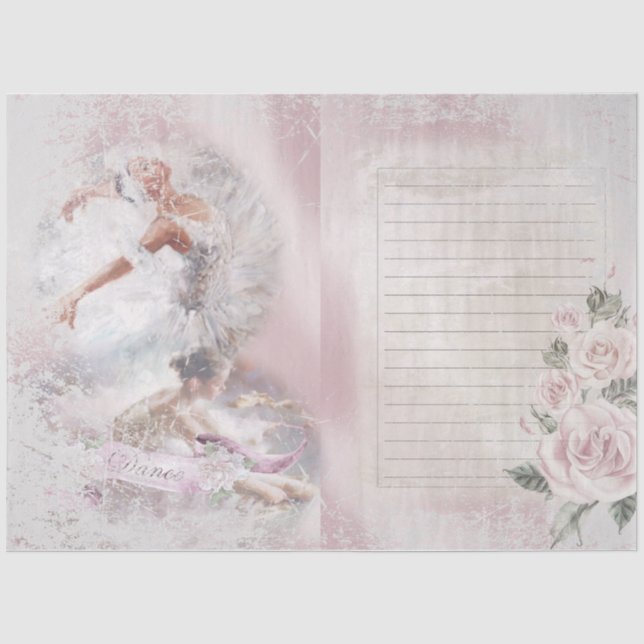 Ballet Romace Serie Design 6 Gewebepapier Seidenpapier (Vorderseite)