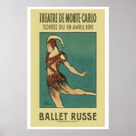 Ballet Russe de Monte Carlo 1911 Paris Frankreich Poster