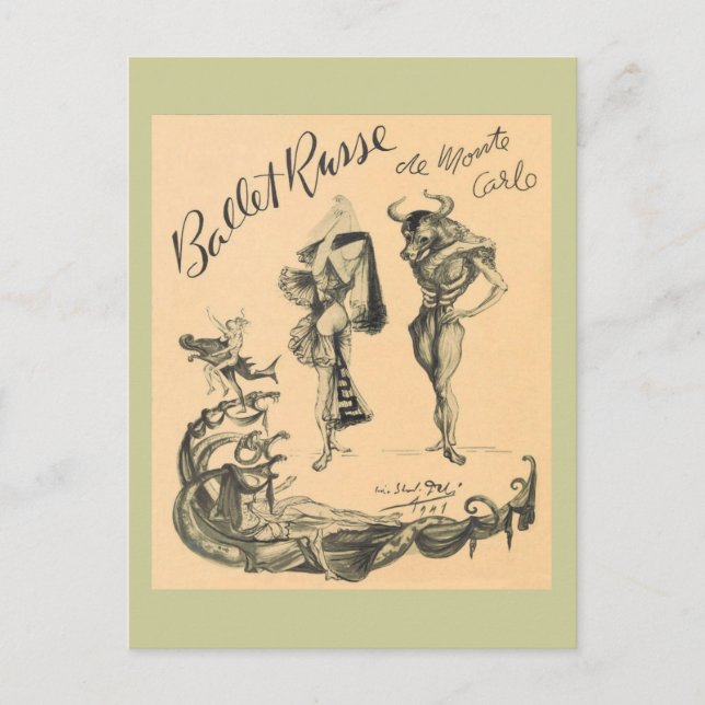 Ballet Russe de Monte Carlo Postkarte (Vorderseite)