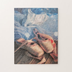 Ballet Schuhe und Jersey zeichnen Puzzle