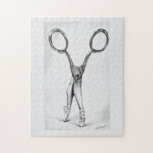 Ballet Scissors Ballerina Dance Surreal drawing Puzzle