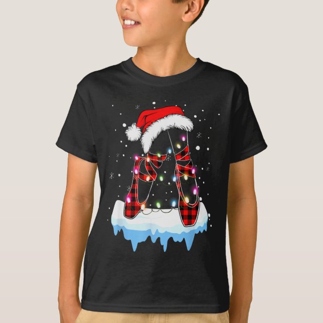 Ballet Scute Ss Cute Sss Christmas Lights Santa Ba T-Shirt (Vorderseite)
