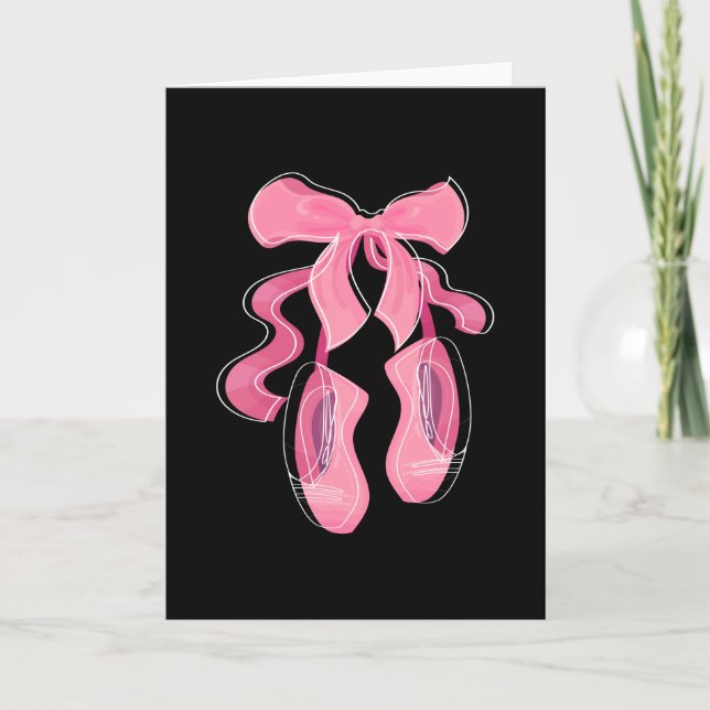 Ballet Shoes Ballett Tanztänzer Karte (Vorderseite)