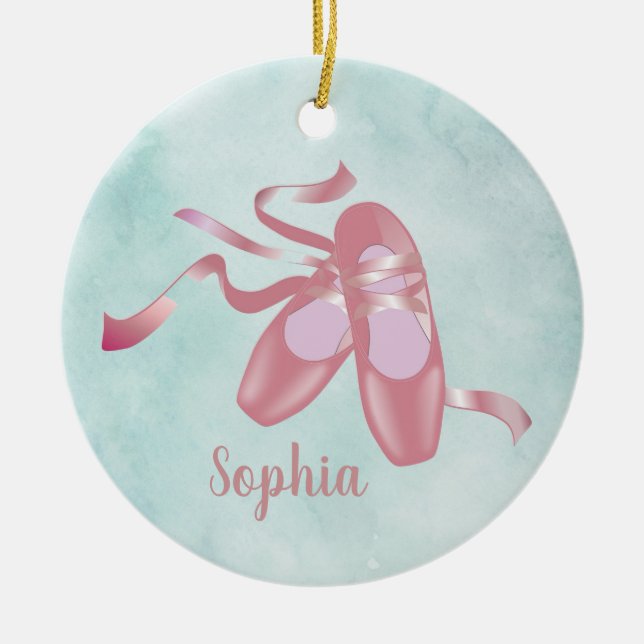 Ballet Shoes Design Keramik Ornament (Vorne)
