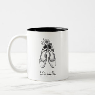 Ballet Shoes Hand Drawn Zweifarbige Tasse