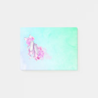 Ballet Shows Bows and Peonies in Pink Wasserfarben