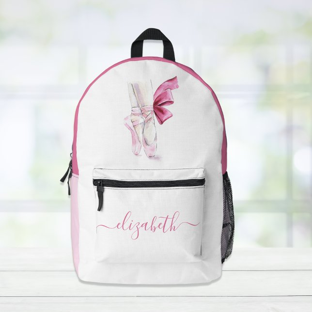 Ballet Slippers Aquarellfarbe Rosa Bedruckter Rucksack (Von Creator hochgeladen)