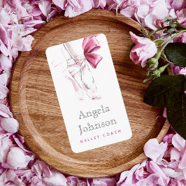 Ballet Slippers Ballerina Schuhe Rosa Visitenkarte