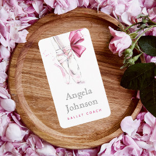 Ballet Slippers Ballerina Schuhe Rosa Visitenkarte