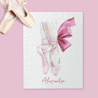 Ballet Slippers Custom Name or Text Puzzle