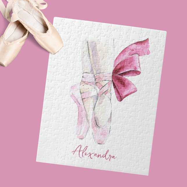 Ballet Slippers Individuelle Name oder Text Puzzle (Von Creator hochgeladen)