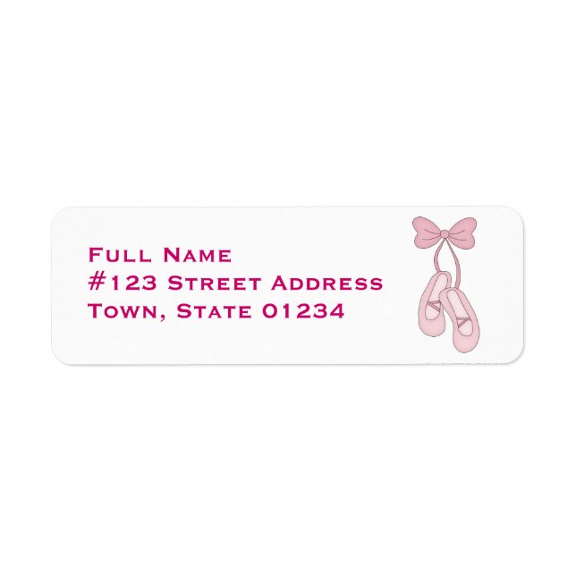 Ballet Slippers Mailing Labels (Vorne)