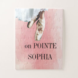 Ballet Slippers Pointe Persönliches Pink Puzzle