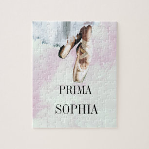 Ballet Slippers Pointe Persönliches Pink Puzzle