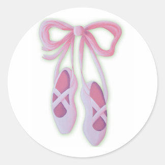 Ballet Slippers Runder Aufkleber