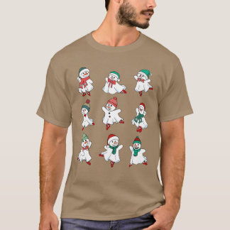 Ballet Snowman Weihnachtsgeschenk T-Shirt