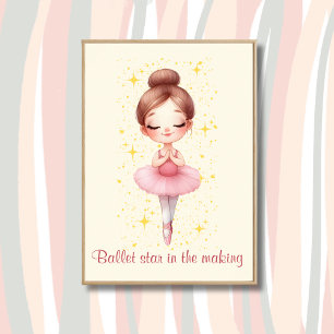 Ballet Star Girl Poster