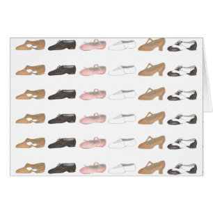 Ballet Stich Jazz Acro Lyrical Dance Shoes Card