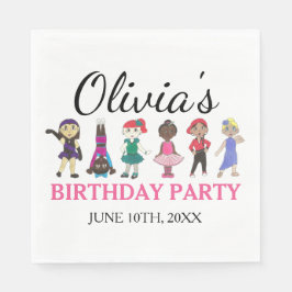 Ballet Stich Jazz Acro Lyrical Dancer Geburtstagsp Serviette