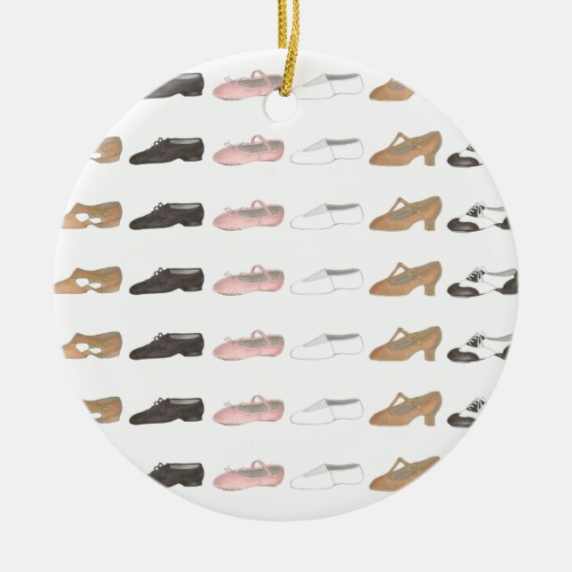 Ballet Stich Jazz Lyrical Acro Shoe Dance Teacher Keramikornament (Vorne)