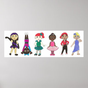 Ballet Stich Jazz Lyrical Hiphop Acro Dance Studio Poster