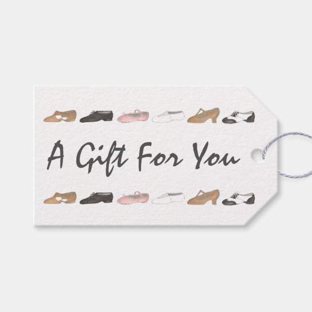 Ballet Stich Jazz Shoes Gift Dance Teacher Gift Ta Geschenkanhänger (Vorderseite (Horizontal))