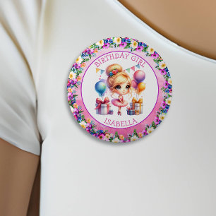 Ballet Themed Girl's Birthday Party Button