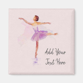 Ballet Watercolor - Tänzer mit anpassbarem Text Magnet