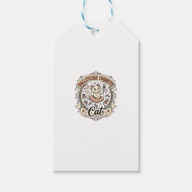 Balletcore Coquette Katze Balletcore Coquette Katz Geschenkanhänger (Vorderseite)
