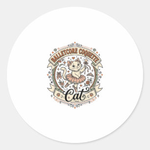 Balletcore Coquette Katze Balletcore Coquette Katz Runder Aufkleber