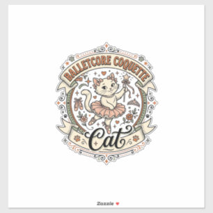Balletcore Kokette Katze Balletcore Kokette Katze Aufkleber