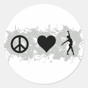 Ballett 1 runder aufkleber