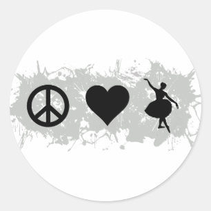 Ballett 6 runder aufkleber