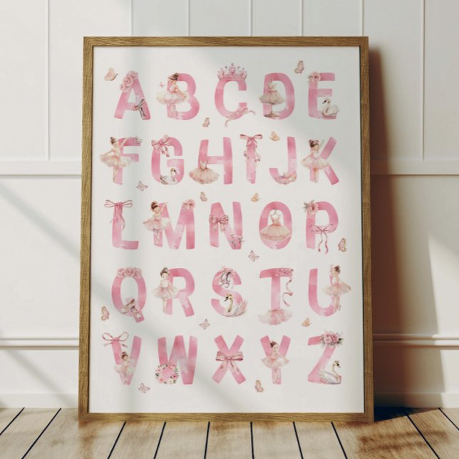 Ballett-Alphabet ABC Poster Kinderzimmer Dekoratio (Von Creator hochgeladen)
