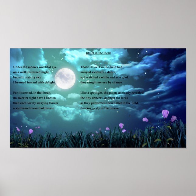 Ballett auf dem Feld Poster (Vorne)