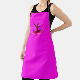 Ballett-Ballerina-Pose Leuchtende Violette Farben Schürze