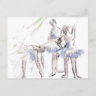 Ballett Ballerina Postkarte