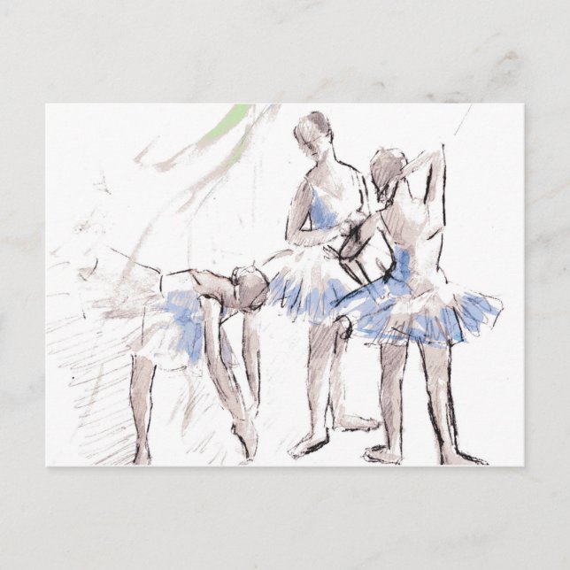 Ballett Ballerina Postkarte (Vorderseite)