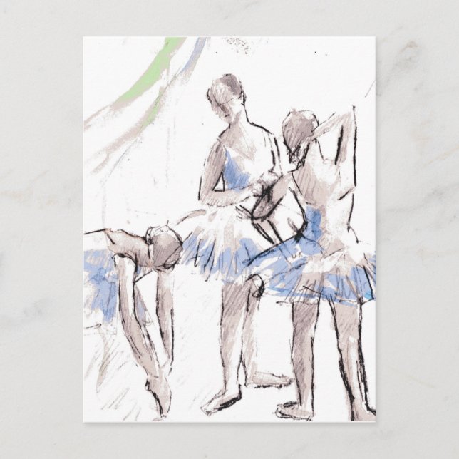 Ballett Ballerina Postkarte (Vorderseite)