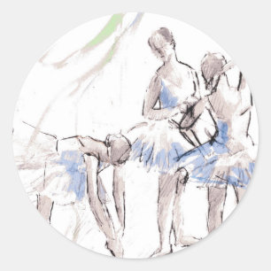 Ballett Ballerina Runder Aufkleber