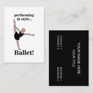 Ballett-Ballerina-Tänzer-Tanzschule Visitenkarte