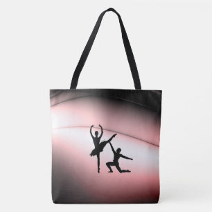 Ballett Couple Dance Pink Accent Tote Bag