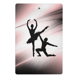 Ballett-Couple-Dance Pink-Akzent Mini Klemmbrett