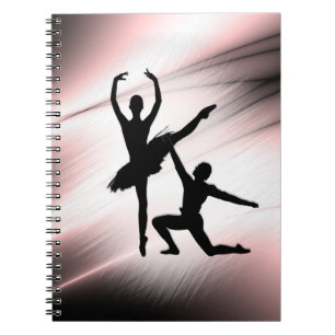 Ballett-Couple-Dance Pink-Akzent Notizblock