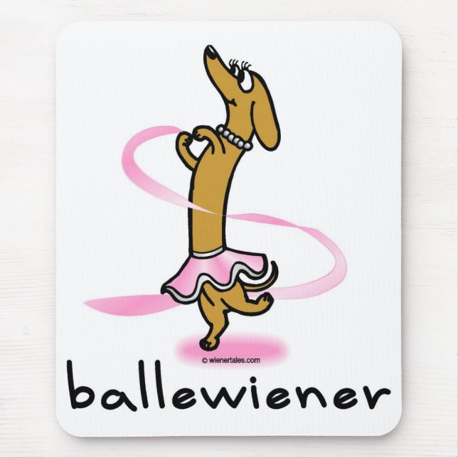 Ballett-Dackel-Hund Mousepad (Vorne)