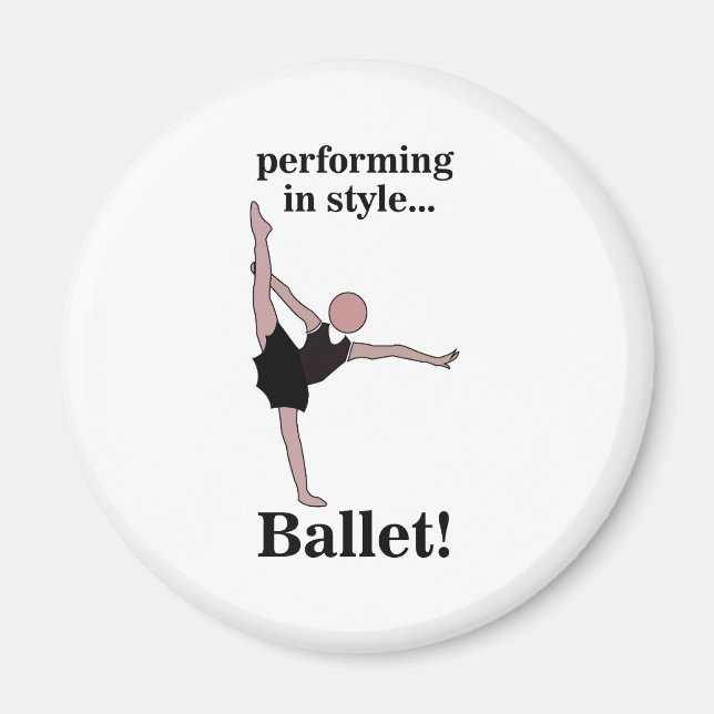 Ballett Darstellend im Stil Ballerina Dancer Magnet (Vorne)