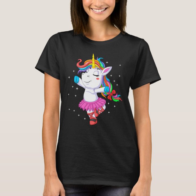 Ballett Einhorn T-Shirt (Vorderseite)
